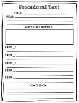 Procedure text