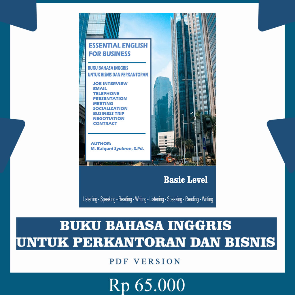 Essential English for Business - Buku bahasa inggris untuk perkantoran dan bisnis, cocok untuk karyawan dan pengusaha